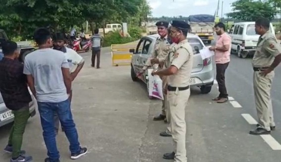 Traffic Police imposed fines, cases against Reckless drivers at Bishalgarh Bypass Road Traffic Police imposed fines, cases against Reckless drivers at Bishalgarh Bypass Road